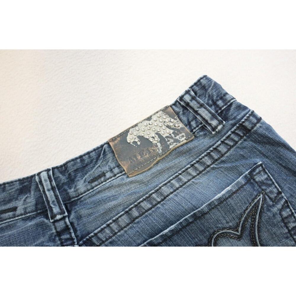 MEK Denim‎ Beijing BootCut Button Fly Distressed Denim Jeans Mens 40 x 34
